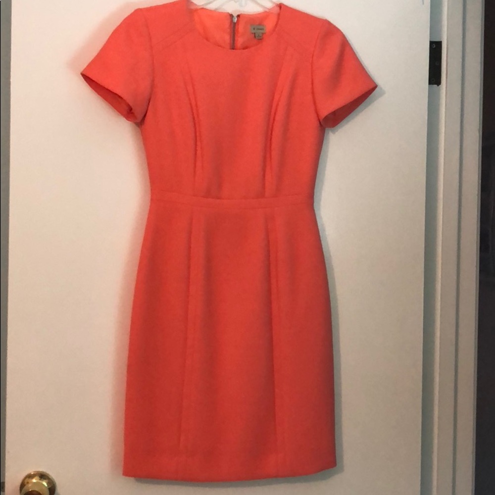 Cremieux coral orange dress